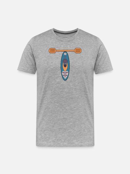 LETTER T - KAYAK - Men's Premium Organic T-Shirt - heather grey