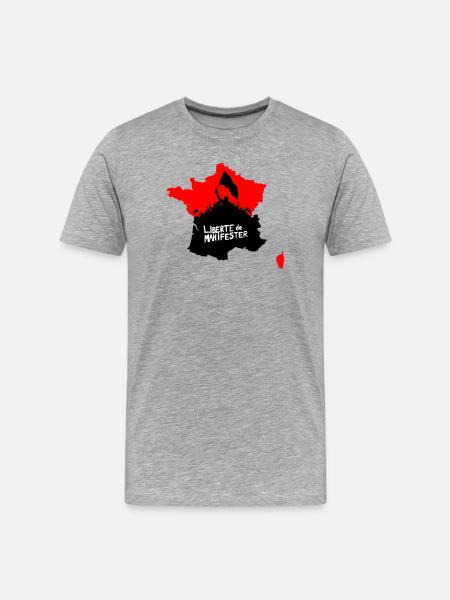 Freedom to protest - Men's Premium Organic T-Shirt - heather grey