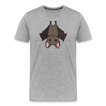 Chauve-souris - T-shirt bio Premium Homme - gris chiné - Devant - Damien (186cm)