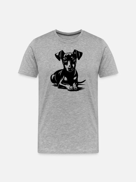 Miniature Pinscher - Men's Premium Organic T-Shirt - heather grey