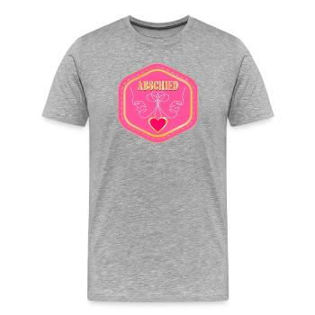 ABSCHIED TRENNUNG PAARE - Männer Premium Bio T-Shirt - Grau meliert - Vorne - Damien (186cm)