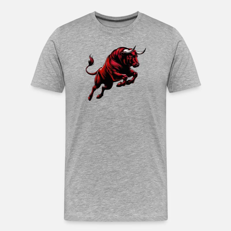 Bull - Men's Premium Organic T-Shirt - heather grey