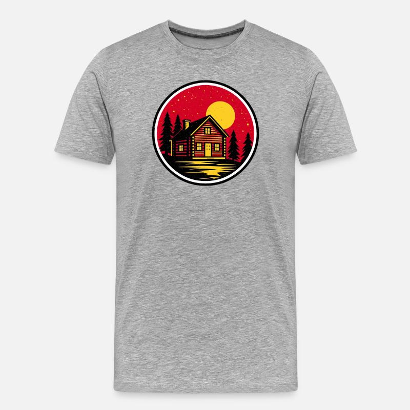 Nuit à la cabine 2 - T-shirt bio Premium Homme - gris chiné