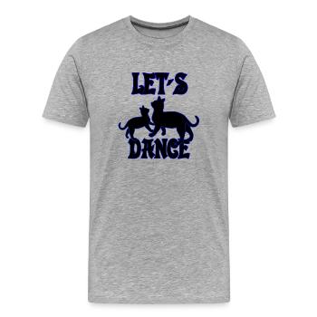 Cats dance together - Men's Premium Organic T-Shirt - heather grey - Front - Damien (186cm)