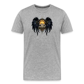 Glaube an dich selbst, ein Brief - Männer Premium Bio T-Shirt - Grau meliert - Vorne - Damien (186cm)