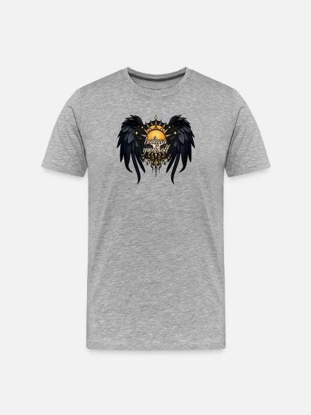 Believe in yourself, a letter - Men's Premium Organic T-Shirt - heather grey