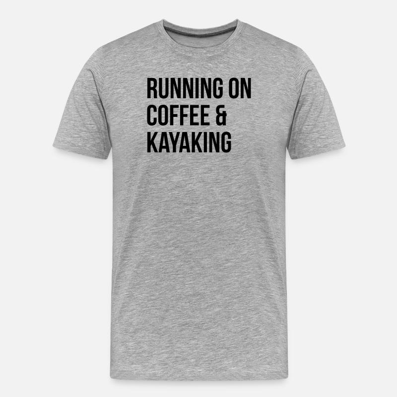 Kajak - Männer Premium Bio T-Shirt - Grau meliert