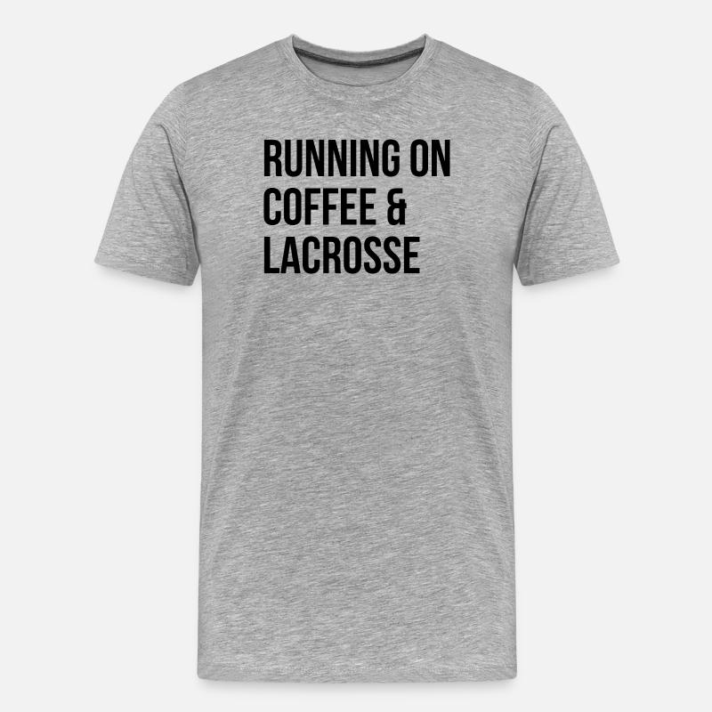 Lacrosse - Männer Premium Bio T-Shirt - Grau meliert