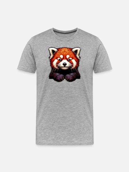 Petit panda - T-shirt bio Premium Homme - gris chiné