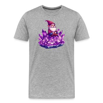 Gnome - T-shirt bio Premium Homme - gris chiné - Devant - Damien (186cm)