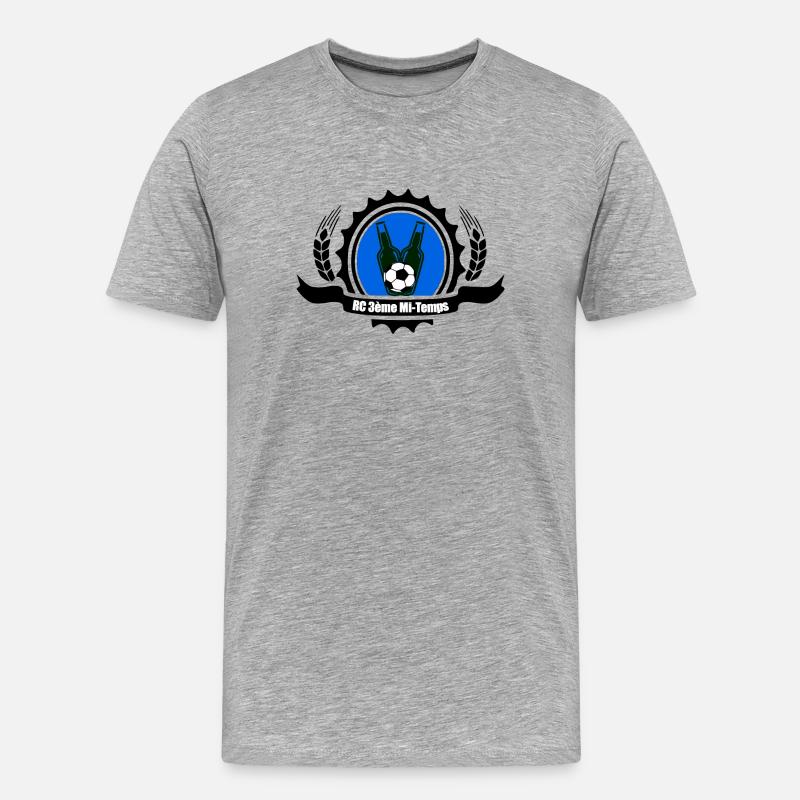 RC 3. Halbzeit - Männer Premium Bio T-Shirt - Grau meliert