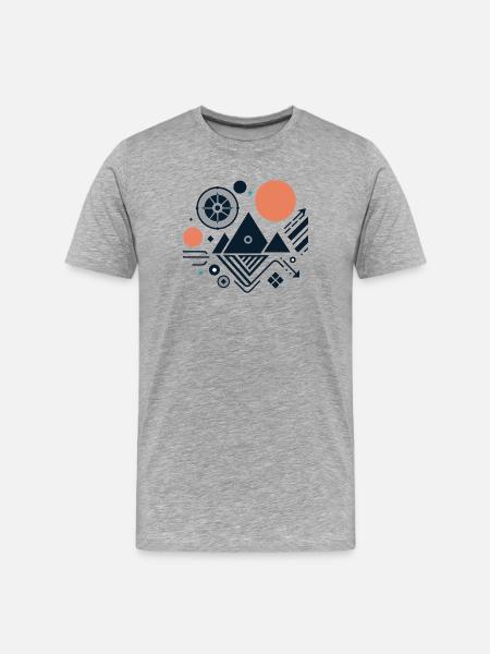 Mountains - Men's Premium Organic T-Shirt - heather grey