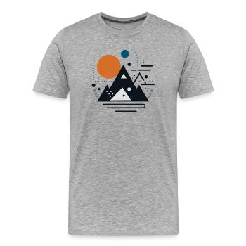 Gebirge - Männer Premium Bio T-Shirt - Grau meliert - Vorne - Damien (186cm)