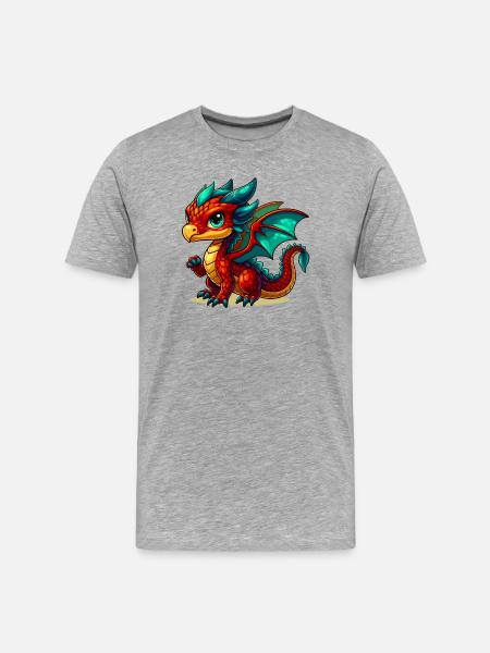 Dragon - T-shirt bio Premium Homme - gris chiné