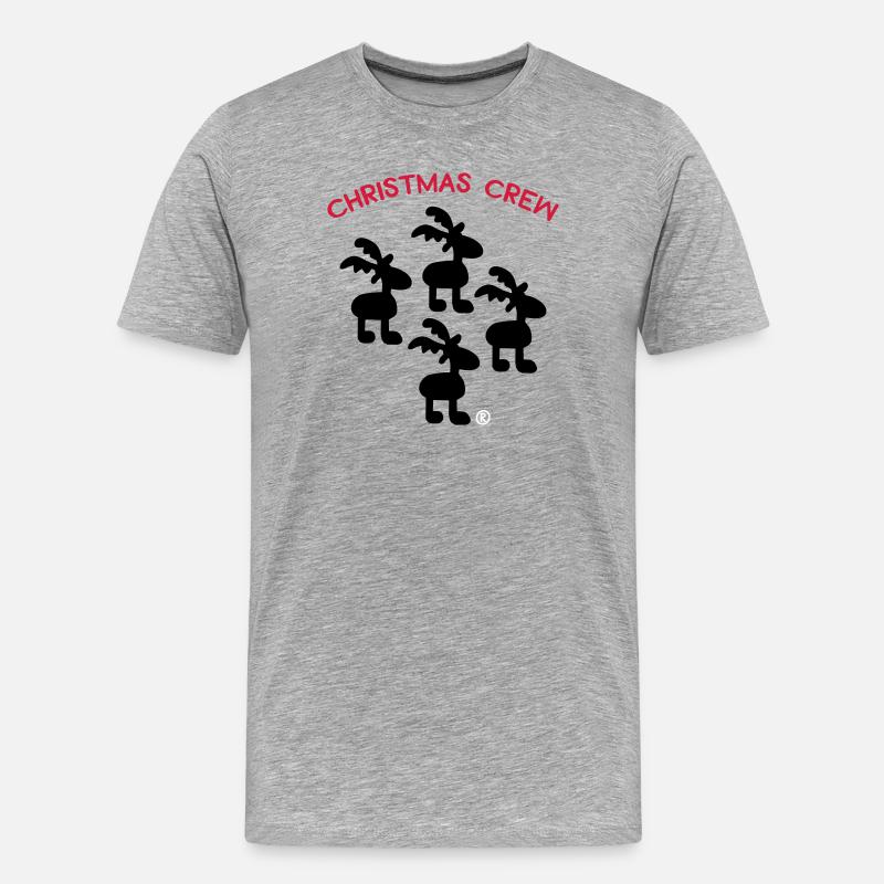 Christmas Crew - Männer Premium Bio T-Shirt - Grau meliert