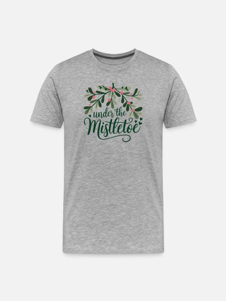 Under the Mistletoe - Men's Premium Organic T-Shirt - heather grey