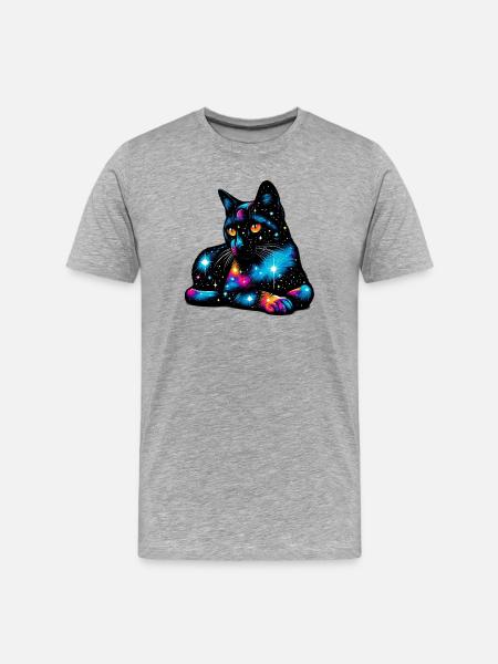 Chat - T-shirt bio Premium Homme - gris chiné