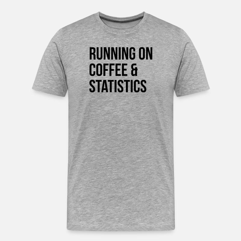 Statistik - Männer Premium Bio T-Shirt - Grau meliert