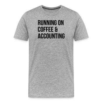 Accountant - Men's Premium Organic T-Shirt - heather grey - Front - Damien (186cm)