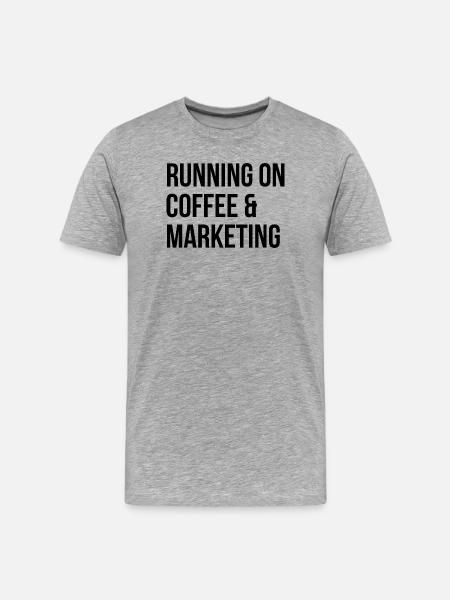 Marketing Marketing Marketing - Men's Premium Organic T-Shirt - heather grey