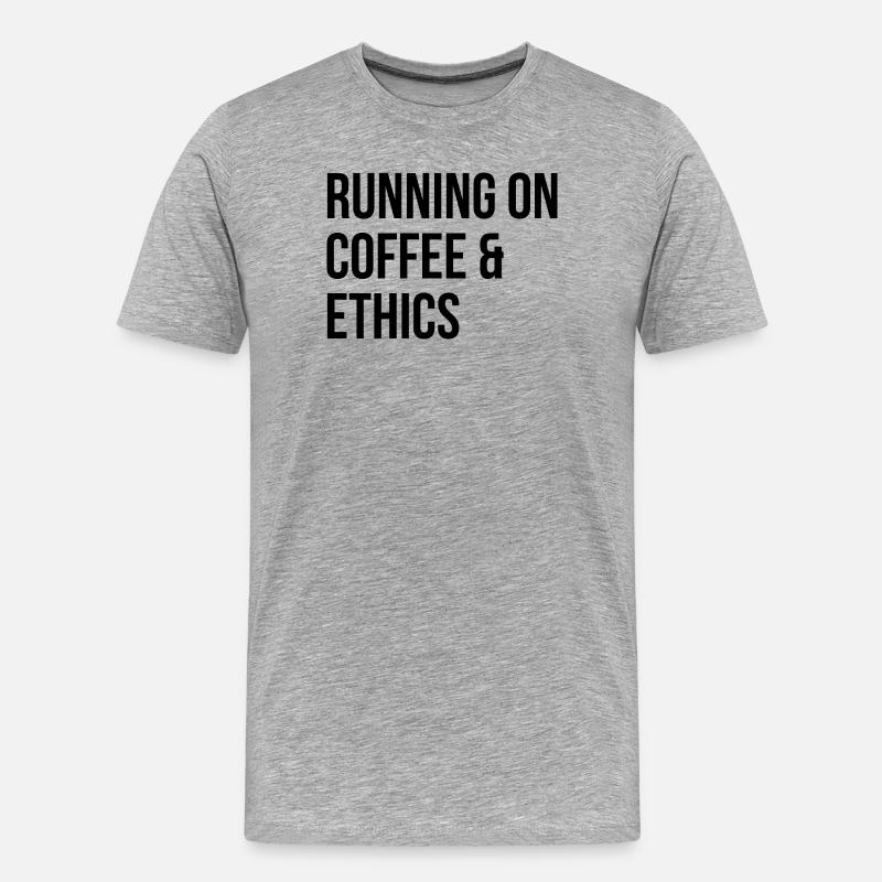 Ethik - Männer Premium Bio T-Shirt - Grau meliert