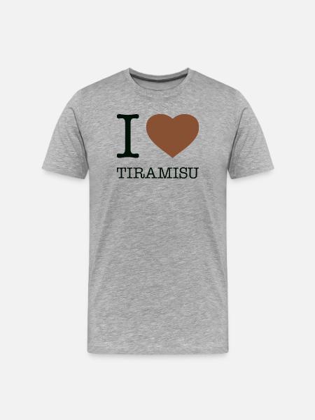 I LOVE TIRAMISU - Men's Premium Organic T-Shirt - heather grey