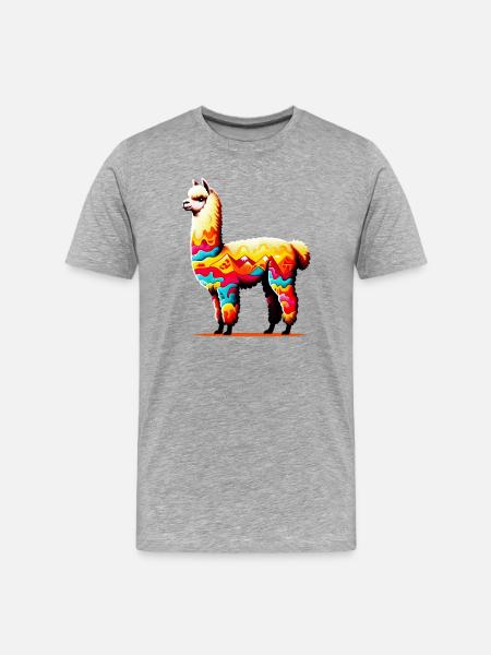Alpaca - Men's Premium Organic T-Shirt - heather grey