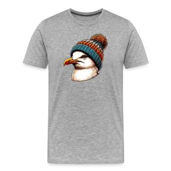 Mouette - T-shirt bio Premium Homme - gris chiné - Devant - Damien (186cm)