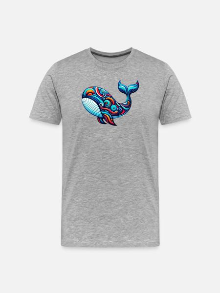 Baleine - T-shirt bio Premium Homme - gris chiné