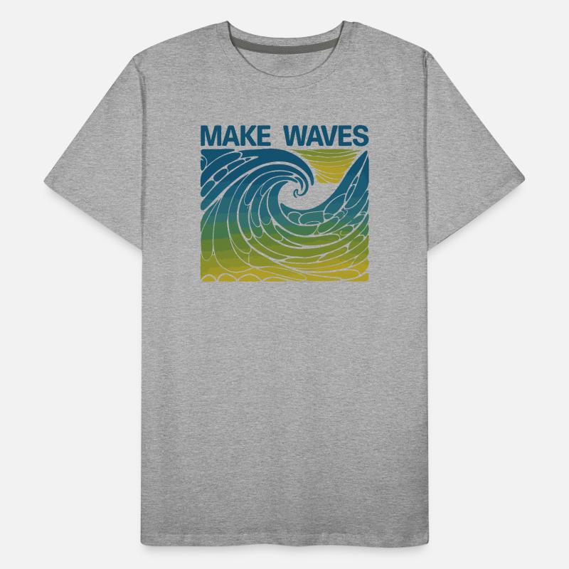 Make Waves Men's Premium Organic T-Shirt