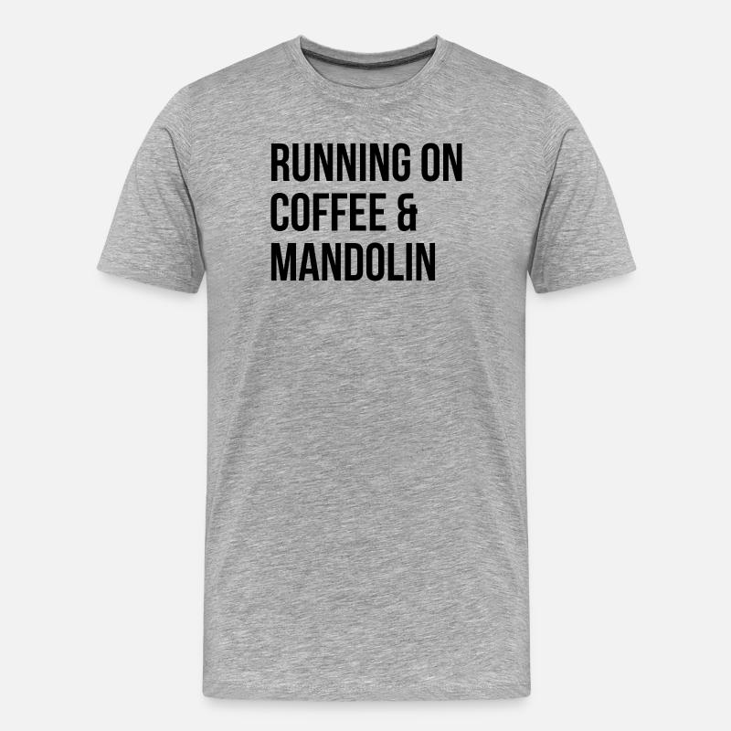 Mandoline - Männer Premium Bio T-Shirt - Grau meliert