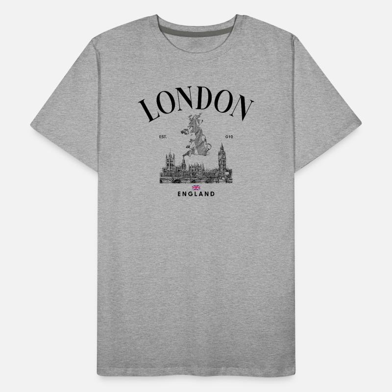 Tiny Union Jack on Black Men's Premium Organic T-Shirt