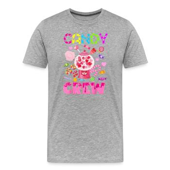 Candy Crew Decorations Sweetie Candy Squad - Men's Premium Organic T-Shirt - heather grey - Front - Damien (186cm)