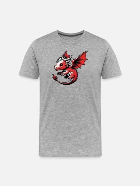Dragon - Men's Premium Organic T-Shirt - heather grey