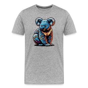 Koala - Men's Premium Organic T-Shirt - heather grey - Front - Damien (186cm)