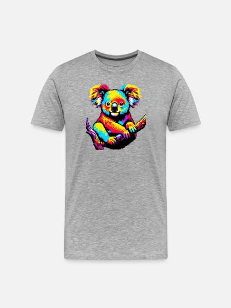 Koala - Men's Premium Organic T-Shirt - heather grey