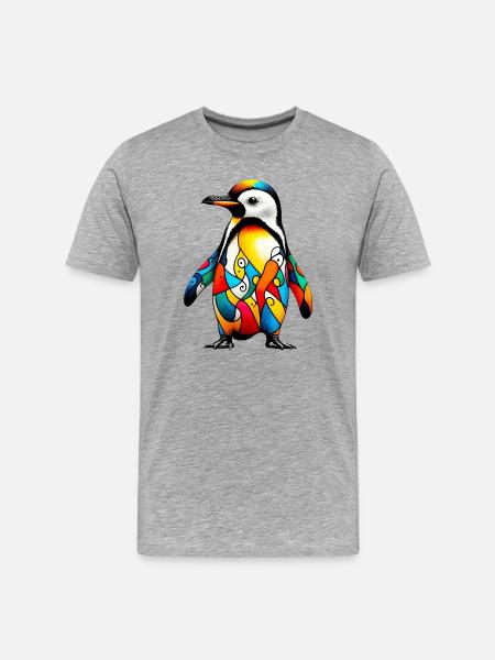 Pingouin - T-shirt bio Premium Homme - gris chiné