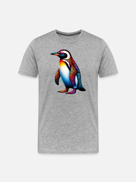 Penguin - Men's Premium Organic T-Shirt - heather grey