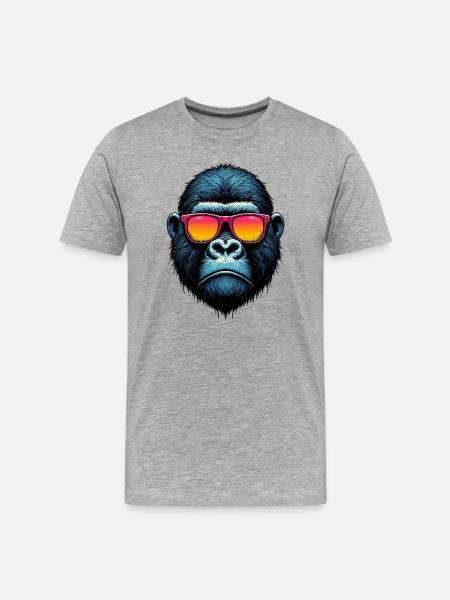 Gorille - T-shirt bio Premium Homme - gris chiné