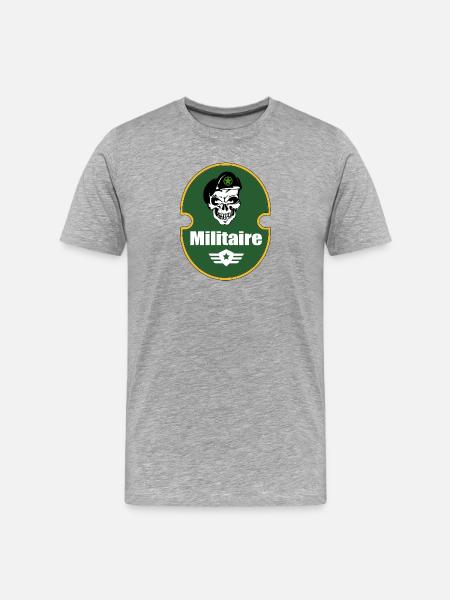 Militaire - T-shirt bio Premium Homme - gris chiné