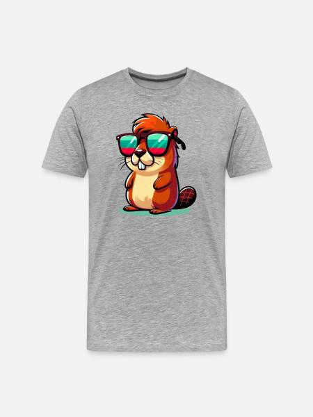 Castor - T-shirt bio Premium Homme - gris chiné