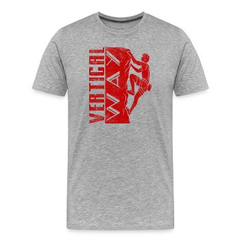 Vertical Way Chico - Men's Premium Organic T-Shirt - heather grey - Front - Damien (186cm)