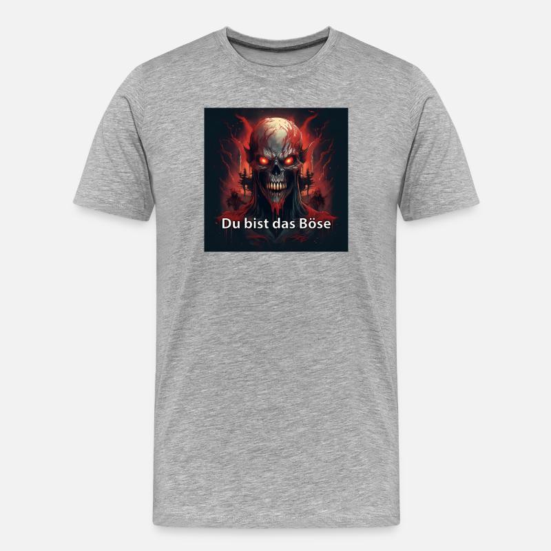 dubistdasböse - Männer Premium Bio T-Shirt - Grau meliert