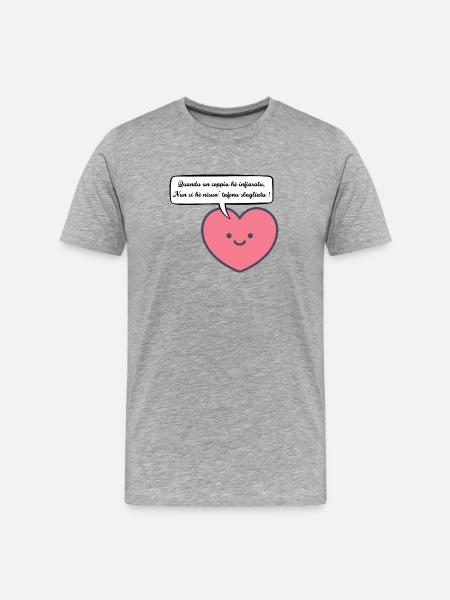 Coppiu infiaratu - T-shirt bio Premium Homme - gris chiné