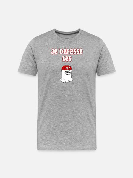 I cross the line - Men's Premium Organic T-Shirt - heather grey
