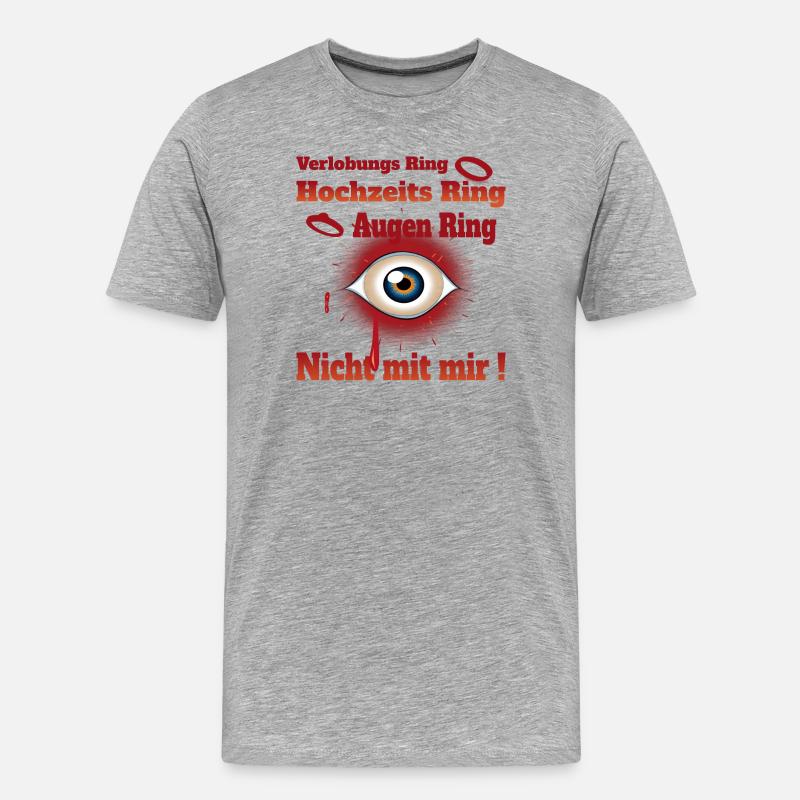 Single Leben - Männer Premium Bio T-Shirt - Grau meliert
