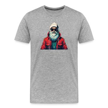 Santa Claus Urban - Men's Premium Organic T-Shirt - heather grey - Front - Damien (186cm)