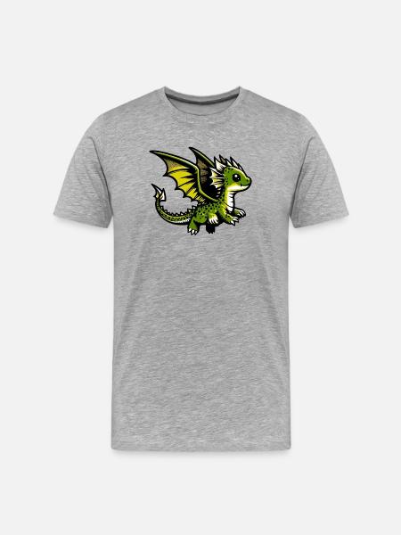 Dragon - Men's Premium Organic T-Shirt - heather grey
