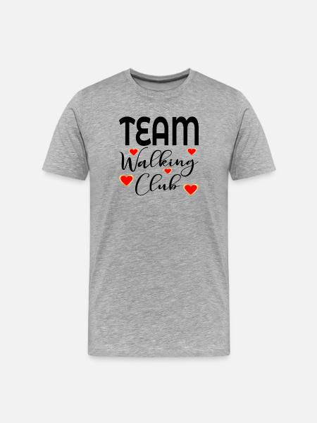 TEAM WALKING CLUB - Men's Premium Organic T-Shirt - heather grey