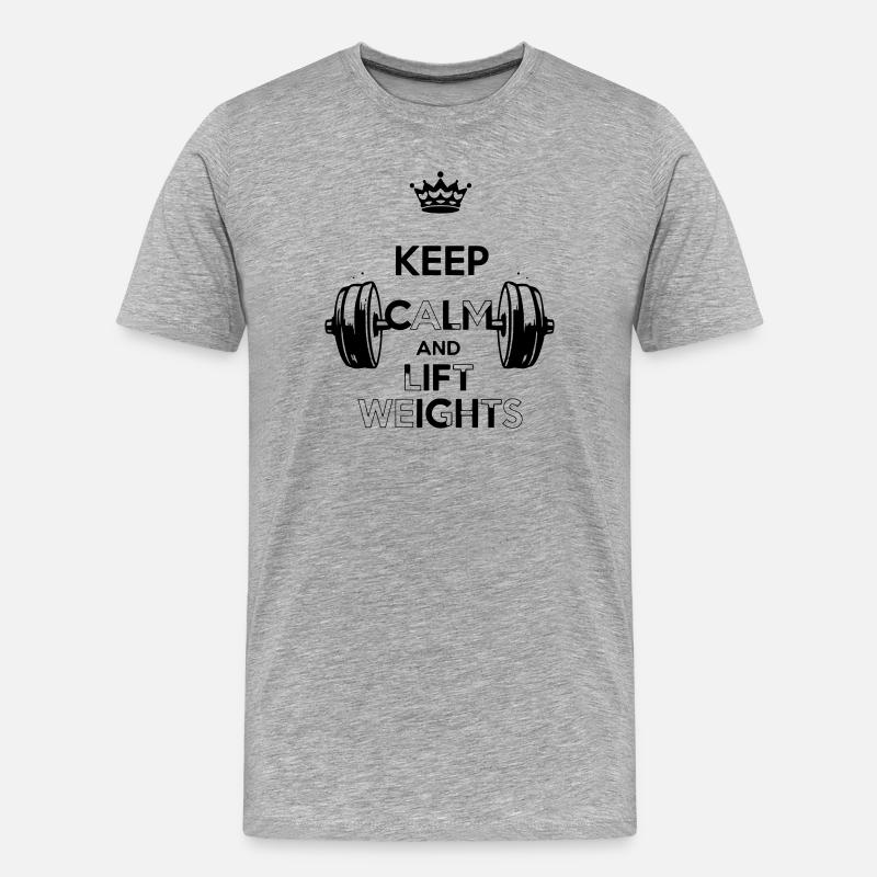 Keep Calm - Men's Premium Organic T-Shirt - heather grey
